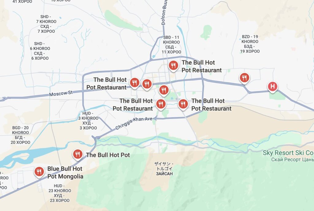 たくさんの店舗があります