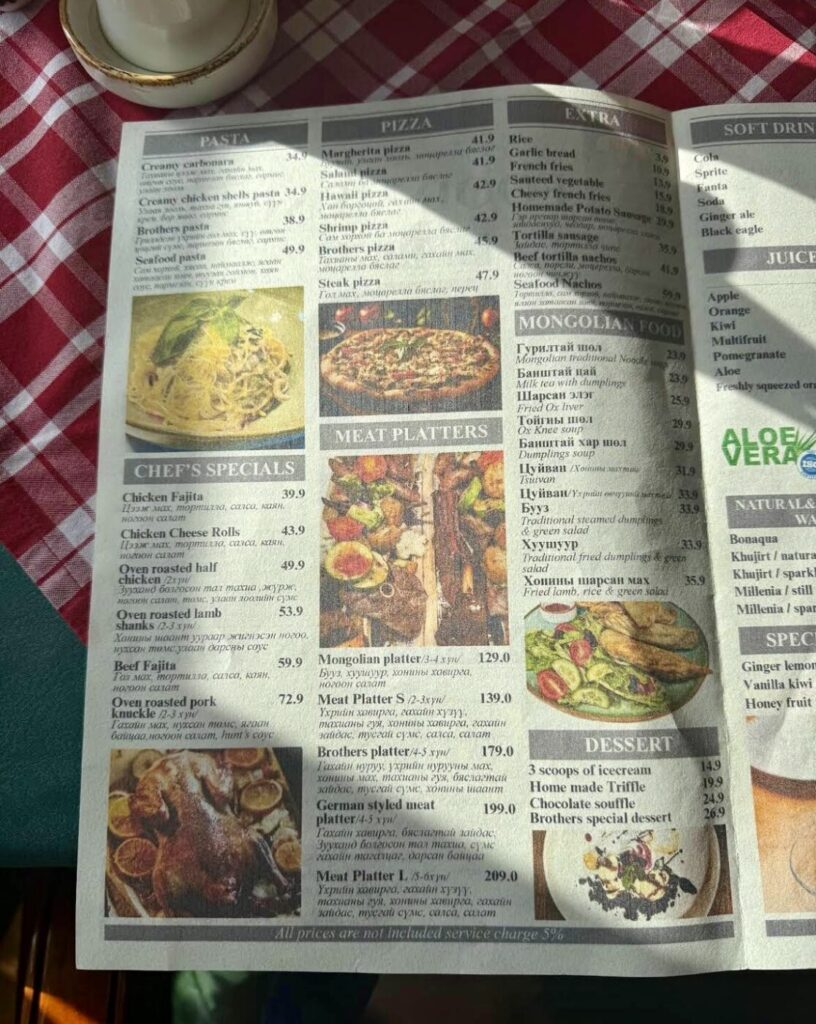 メニューの一部