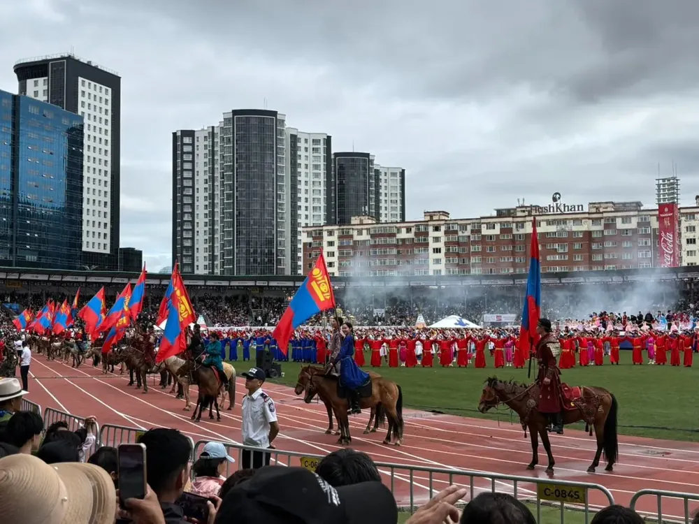 Naadam horse race opening ceremony in Ulaanbaatar
