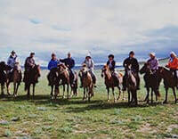 モンゴル乗馬ツアー集合写真