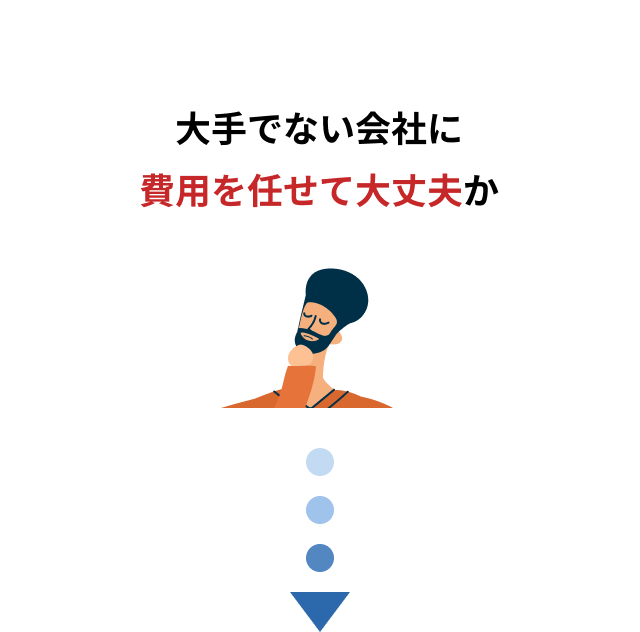 大手でない会社に費用を任せて大丈夫か