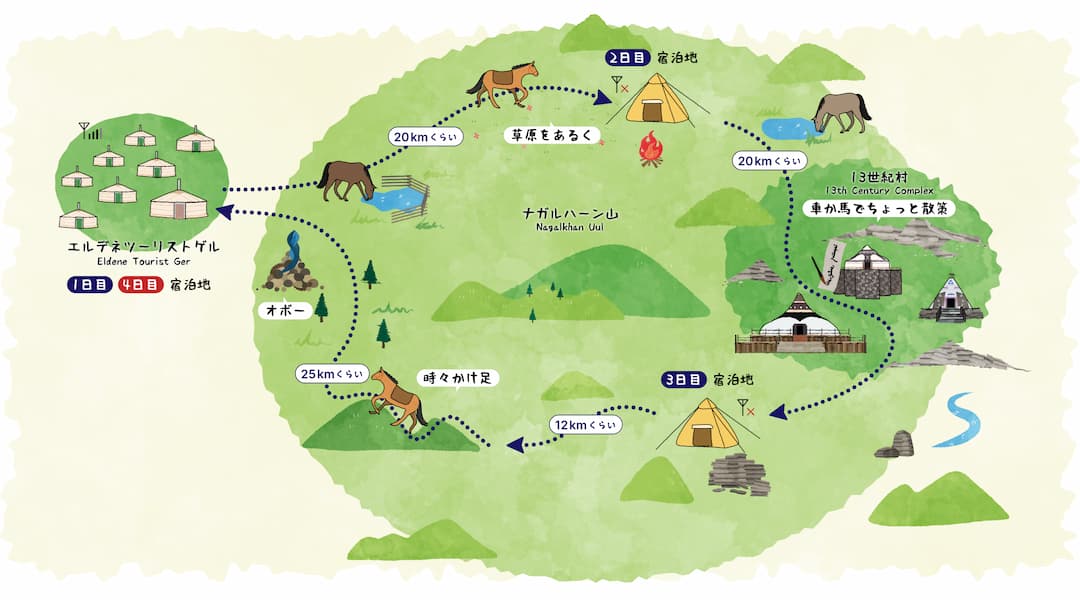 ツアーのマップ