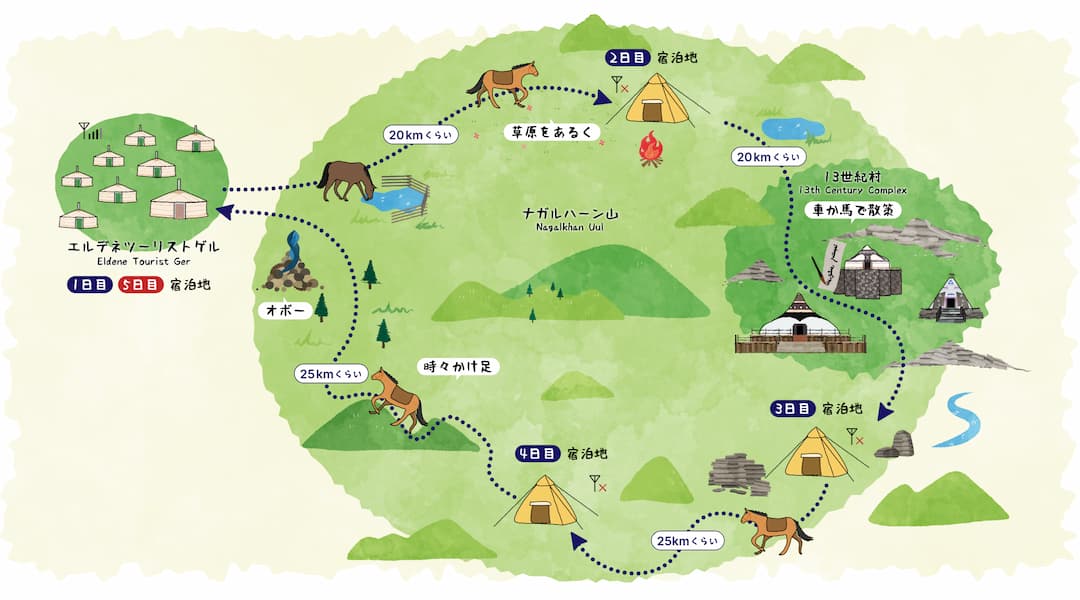 ツアーのマップ