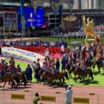 ナーダム開会式の騎馬隊