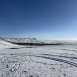 冬の雪原の景色